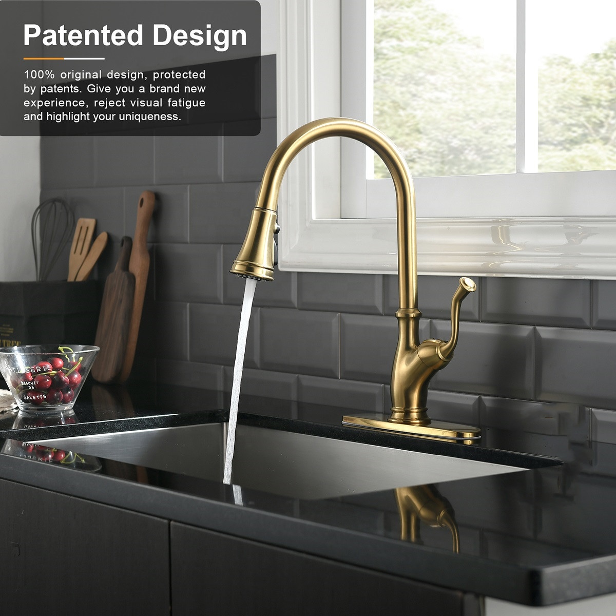 Gold Küchenarmatur Einhand Spülbecken Wasserhahn Kopf 360 Luxus Wasserhahn Küche