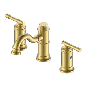 3-Loch-Badezimmerarmatur Gold Waschbecken Wasserhahn