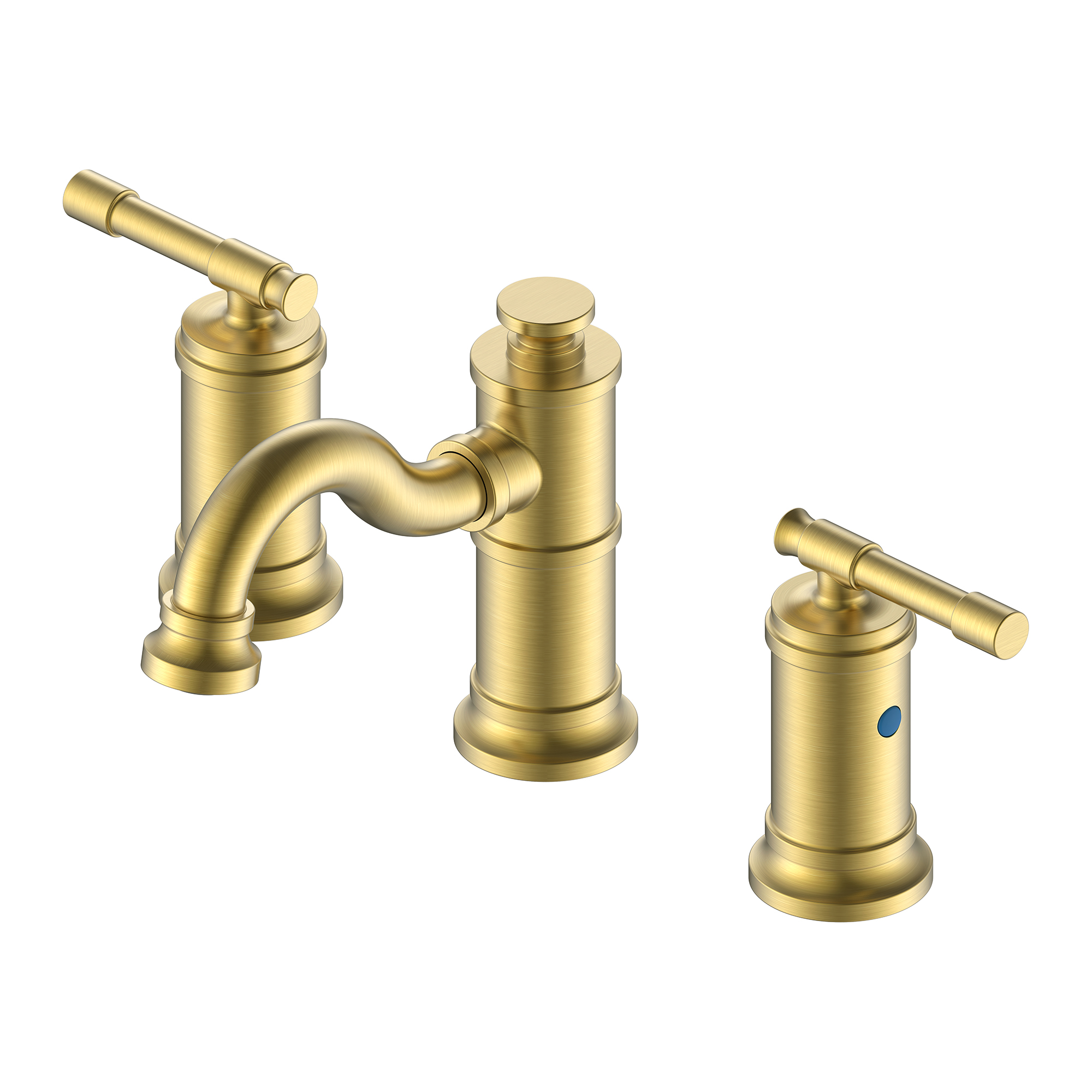 3-Loch-Badezimmerarmatur Gold Waschbecken Wasserhahn