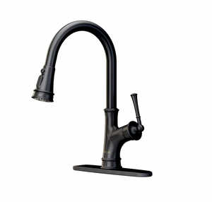 Sanitärkeramik Küchenarmatur Wasserhahn Schwarz Pull Down Einhand-Küchenarmatur